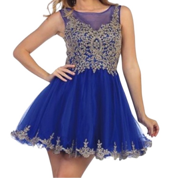 BouBou Dresses & Skirts - BOU BOU EMBELLISHED TOP WITH GLITTER TULLE SHORT
GOWN- worn once